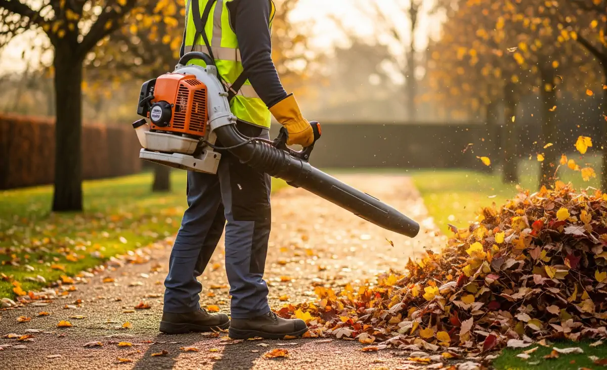 prestation de ramassage de feuilles